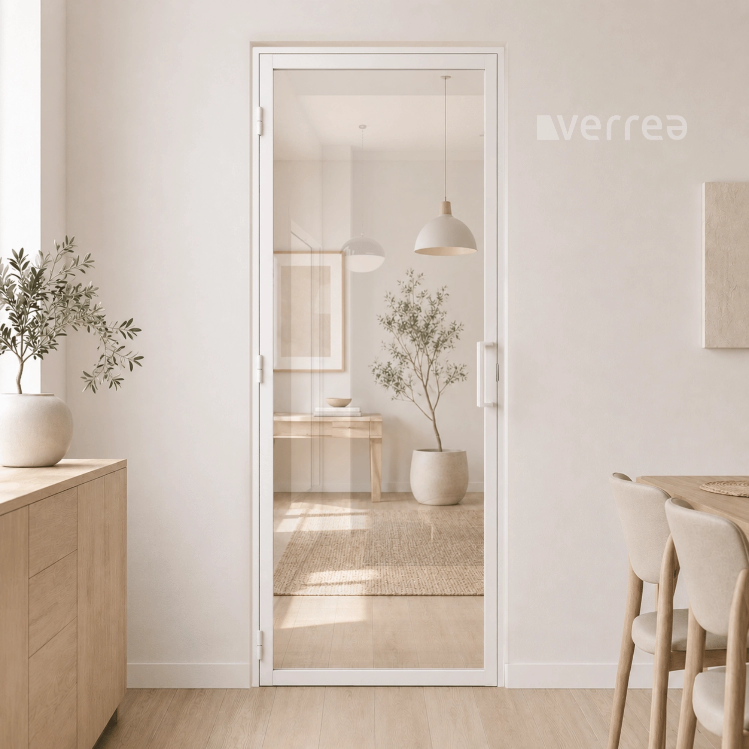 Porte battante Loft 830 x 2040 mm - BLANC