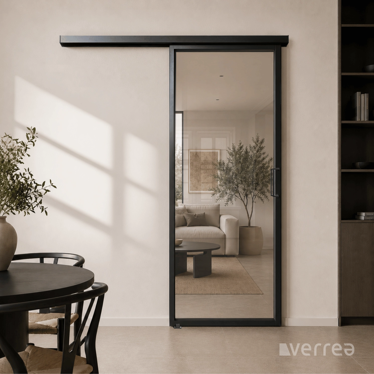 Porte coulissante Loft 830 x 2040 mm - NOIR