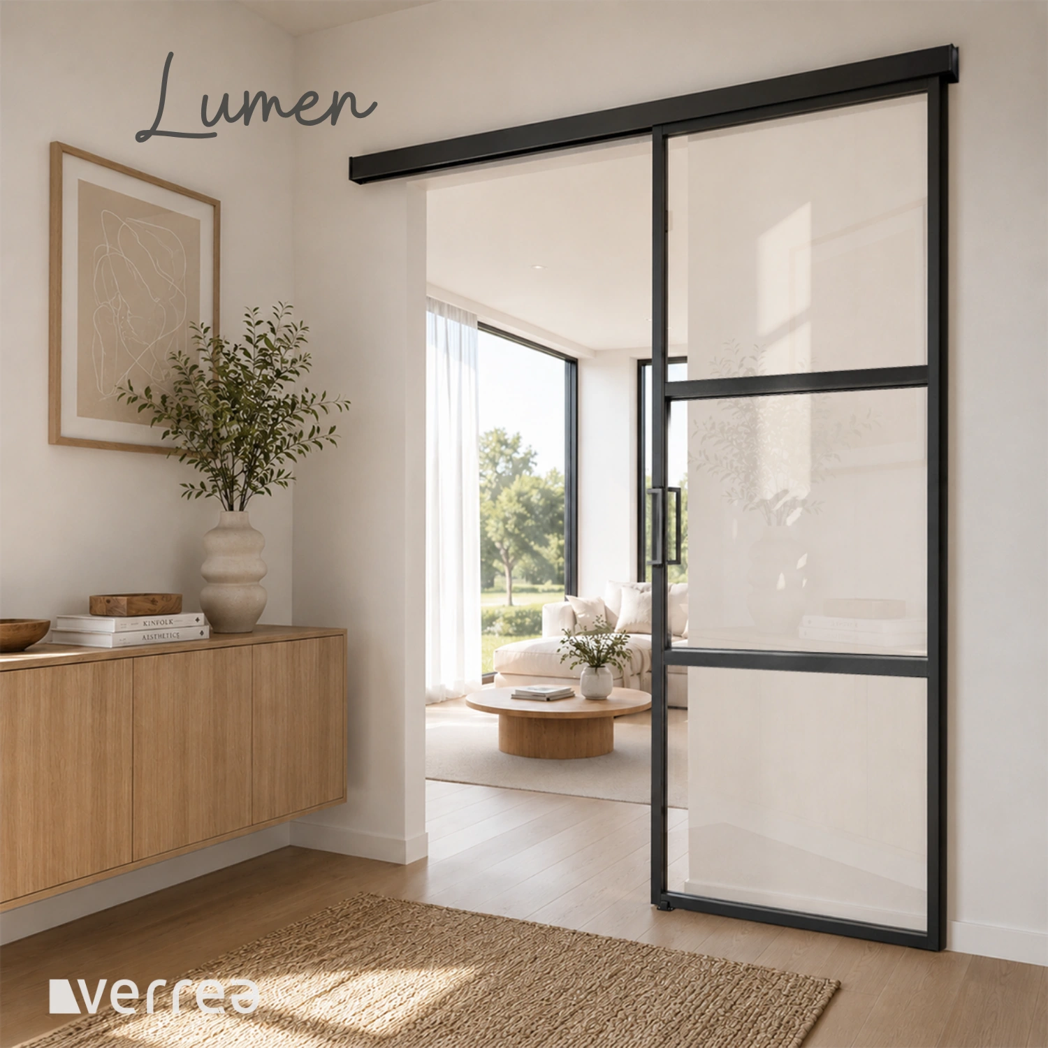 Kit Déco A - NOIR - Profils adhésifs pour personnalisation de porte Loft 830 x 2040 mm
