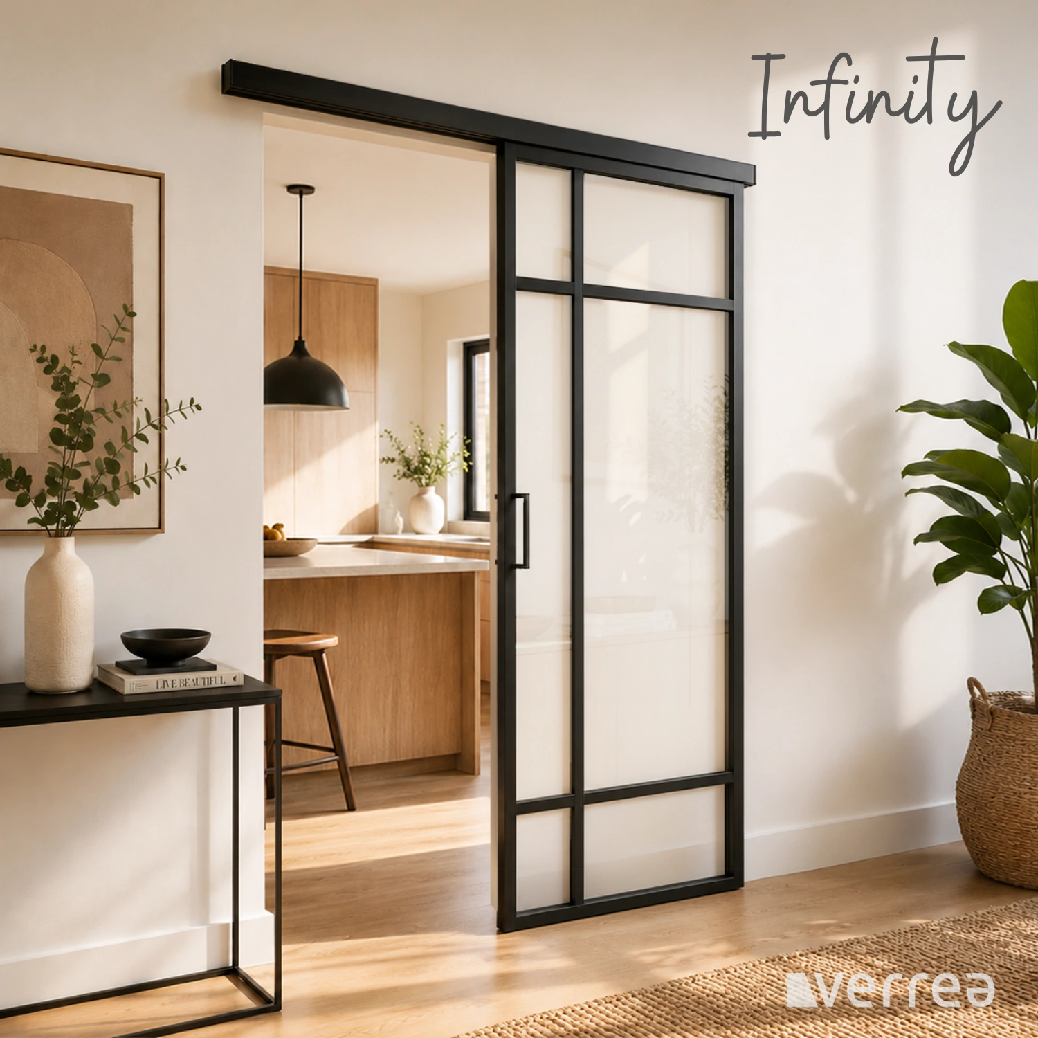 Kit Déco B - NOIR - Profils adhésifs pour personnalisation de porte Loft 830 x 2040 mm