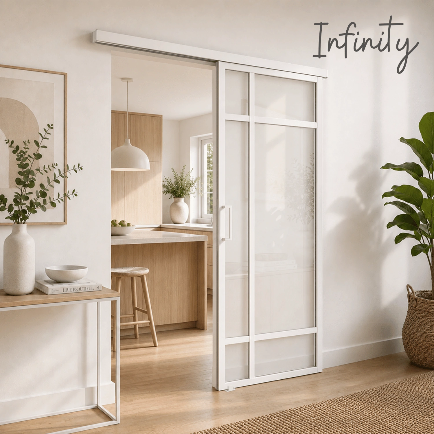 Kit Déco B - BLANC - Profils adhésifs pour personnalisation de porte Loft 830 x 2040 mm