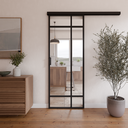 Porte Infinity 730 x 2040 Coulissante Noire avec rail inclus