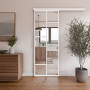 Porte Mondrian 830 x 2040 Coulissante Blanche avec rail inclus