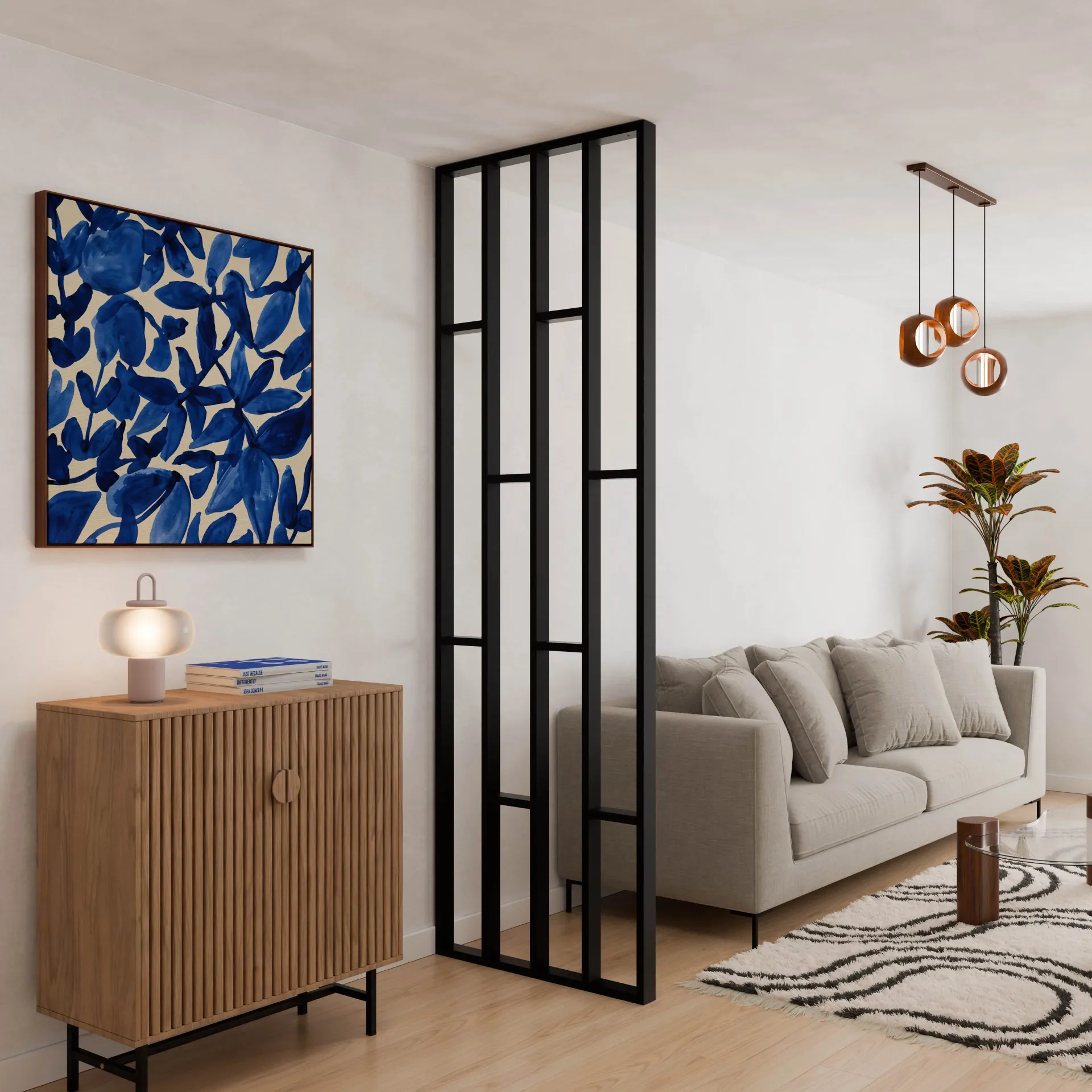 Cloison de séparation - Claustra aluminium "Design" - 800 x 2495 mm